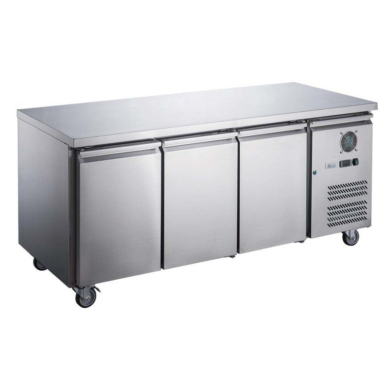 FED-X 2NDs: FED-X S/S Three Door Bench Freezer XUB7F18S3V-QLD154