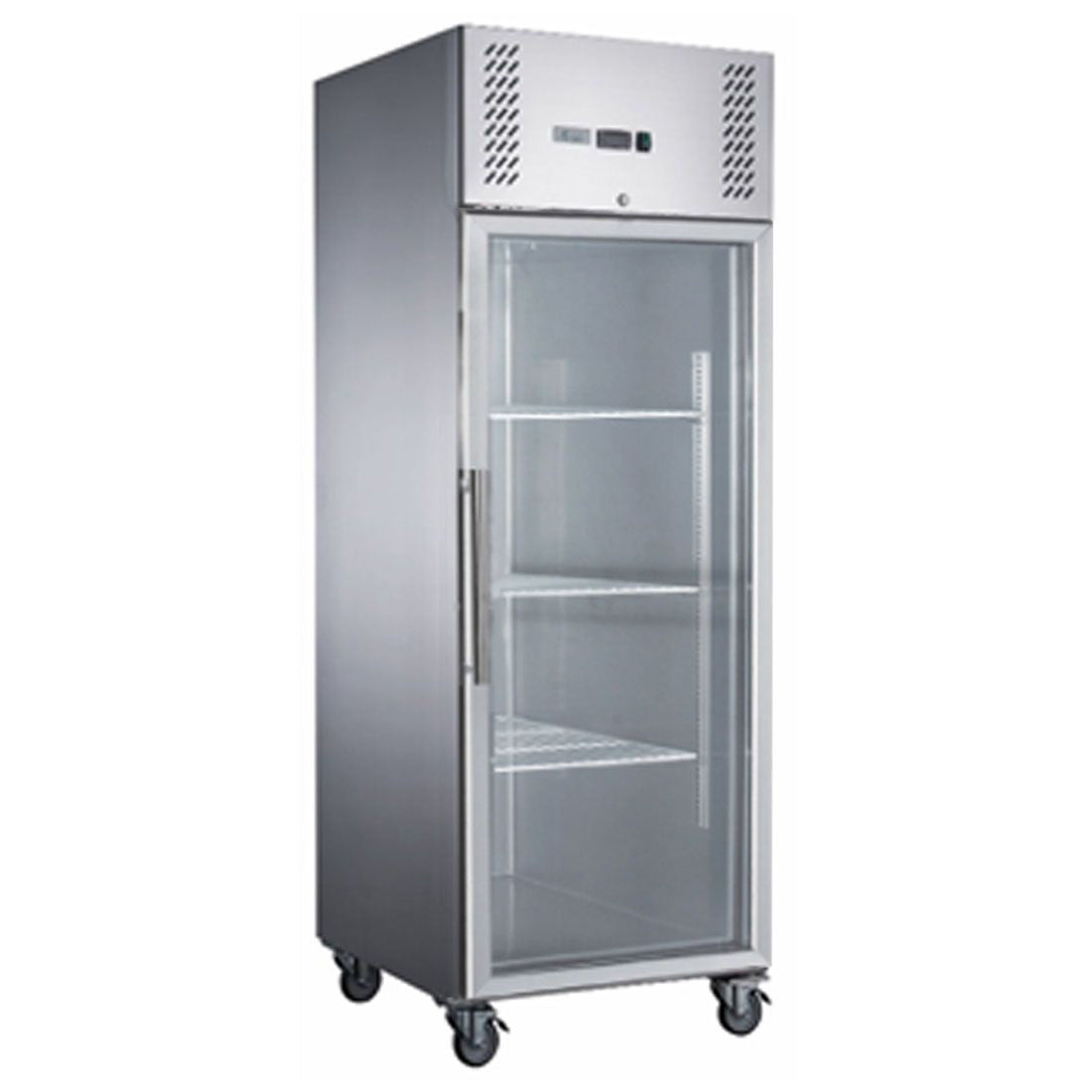 FED-X FED-X S/S Full Glass Door Upright Fridge - XURC600G1V