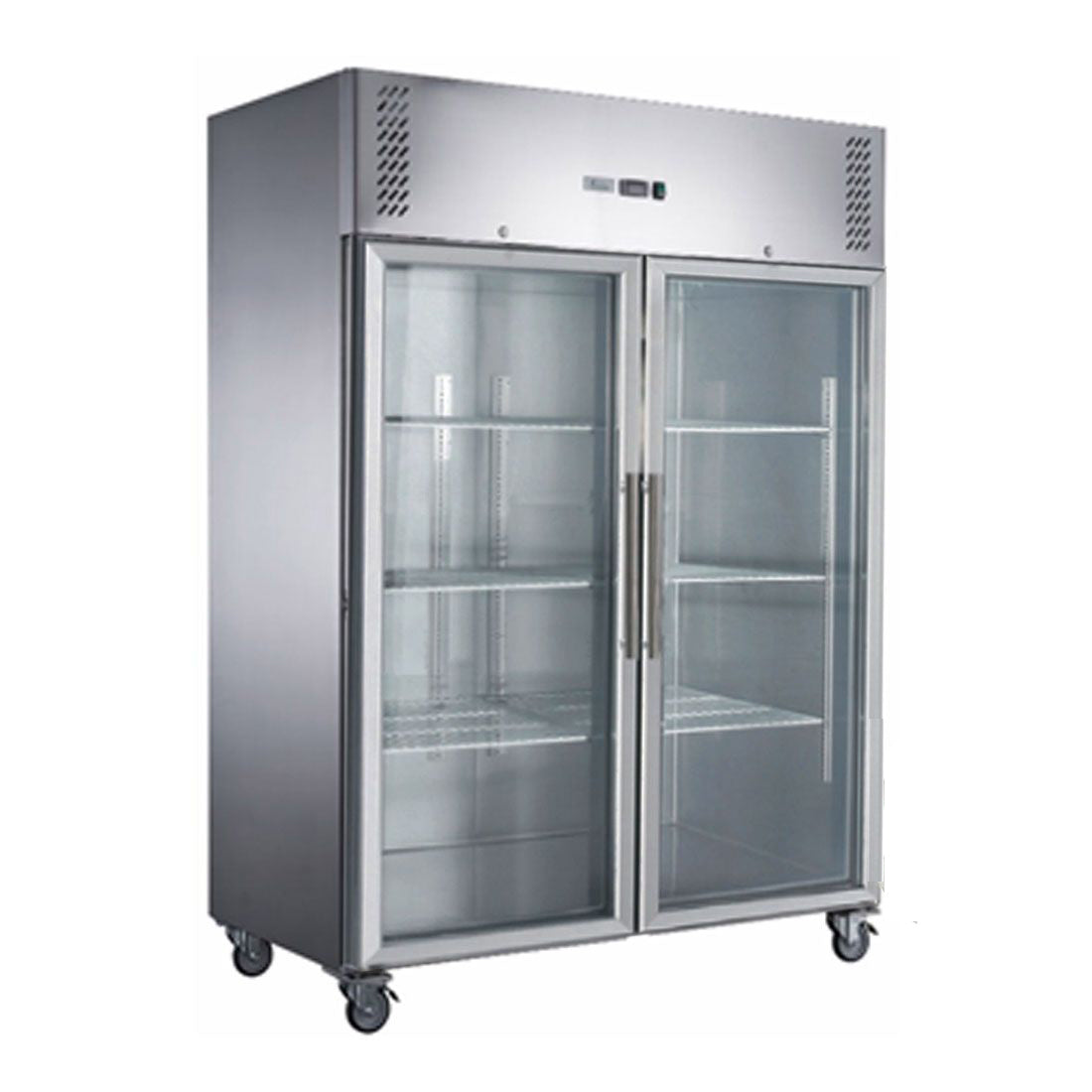 FED-X FED-X S/S Two Full Glass Door Upright Freezer - XURF1200G2V