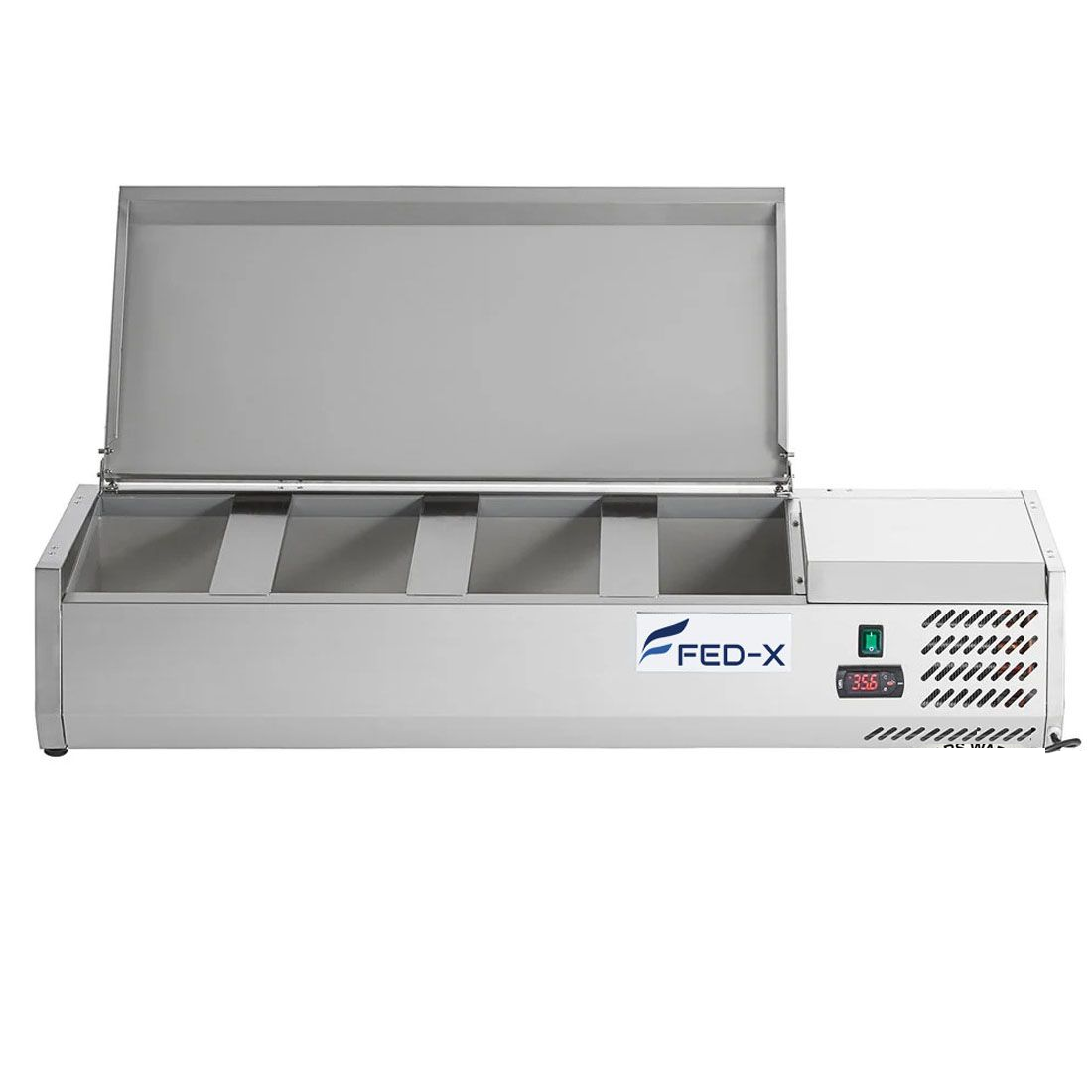 FED-X FED-X Salad Bench with Stainless Steel Lid - XVRX1200/380S