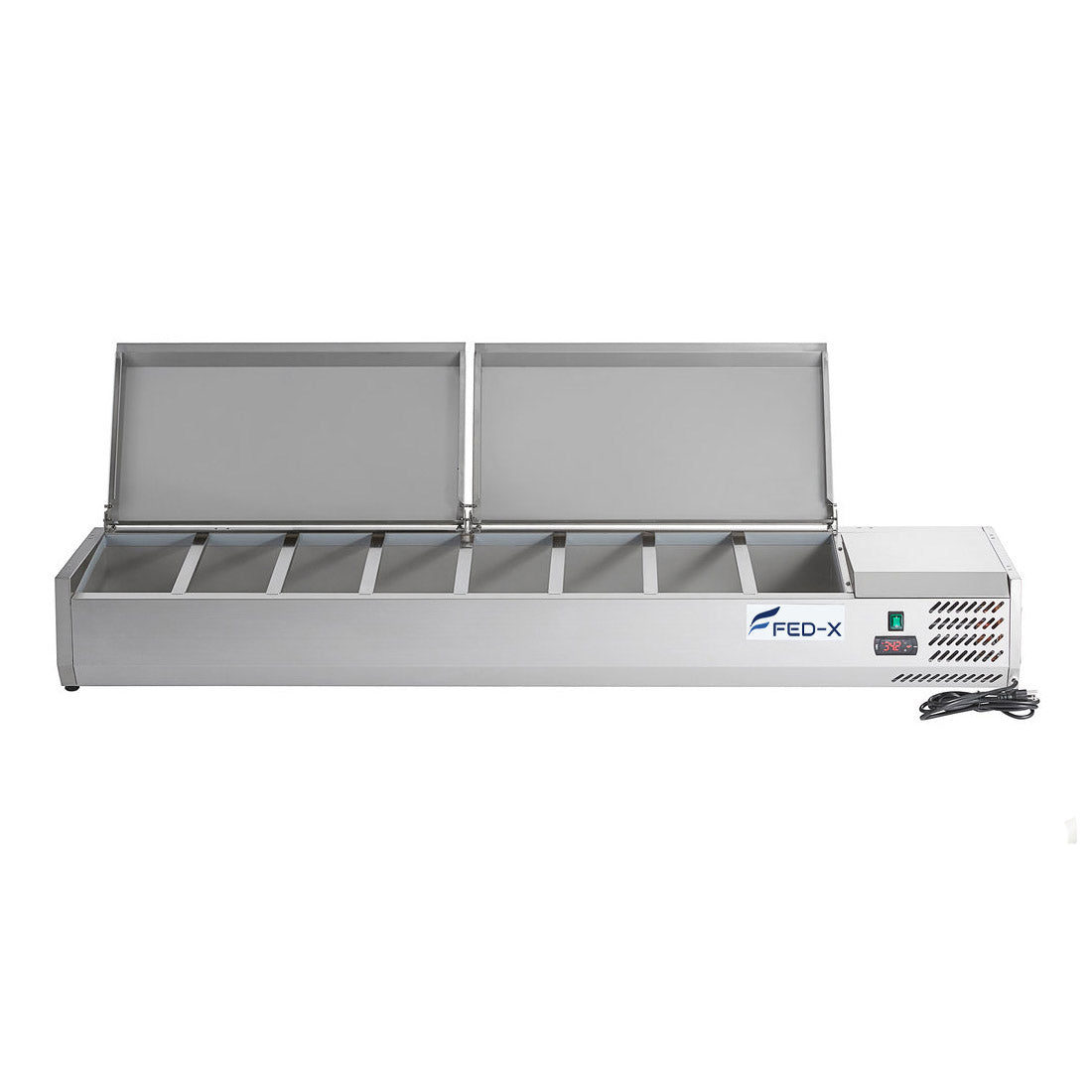 FED-X FED-X Salad Bench with Stainless Steel Lids - XVRX1800/380S