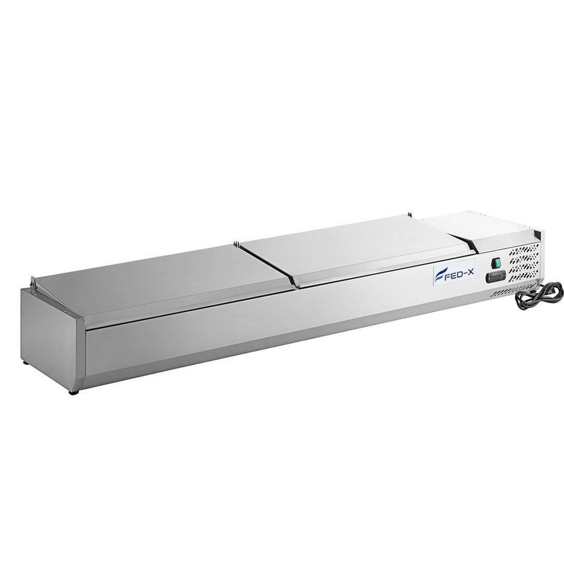 FED-X FED-X Salad Bench with Stainless Steel Lids - XVRX2000/380S